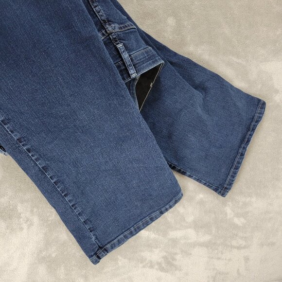 Riders by Lee Womens Jeans 24W Plus Straight Leg Dark Blue Denim Zip Fly SL34E - Picture 4 of 9
